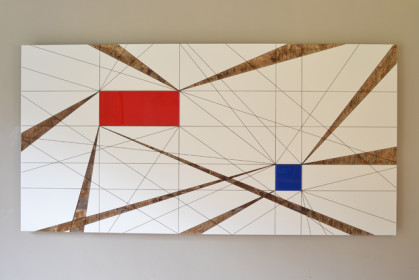 Blue Square And Red